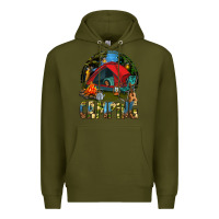 Army Green camping Premium Hoodie - texasbilliewilder
