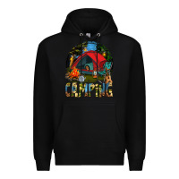 Black camping Premium Hoodie - texasbilliewilder