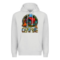 Dove Grey camping Premium Hoodie - texasbilliewilder