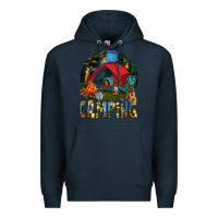Navy camping Premium Hoodie - texasbilliewilder