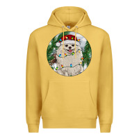Antique Gold Pomeranian And Farm Premium Hoodie - RanaPortraitStore