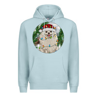 Blue Mist Pomeranian And Farm Premium Hoodie - RanaPortraitStore