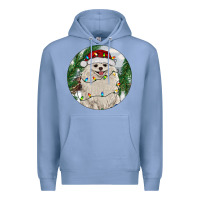 Colony Blue Pomeranian And Farm Premium Hoodie - RanaPortraitStore