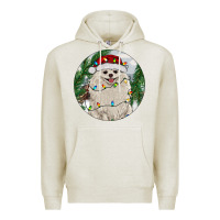 Oatmeal Heather Pomeranian And Farm Premium Hoodie - RanaPortraitStore