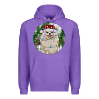 Purple Pomeranian And Farm Premium Hoodie - RanaPortraitStore