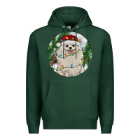 Sports Green Pomeranian And Farm Premium Hoodie - RanaPortraitStore