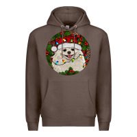 Coffee Christmas pomeranian Premium Hoodie - RanaPortraitStore