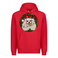 Red Christmas pomeranian Premium Hoodie - RanaPortraitStore