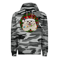 Slate Camo Christmas pomeranian Premium Hoodie - RanaPortraitStore