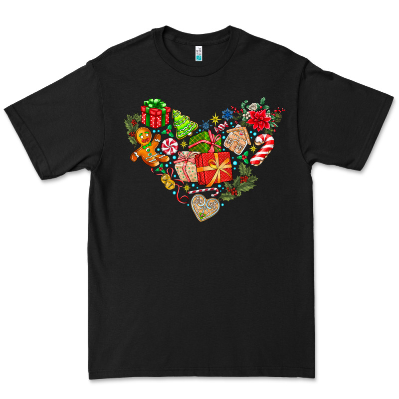 Merry Christmas Heart Premium Tee by CowhideDigitalArt | Teevron