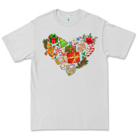 Dove Grey merry Christmas heart Premium Tee - CowhideDigitalArt