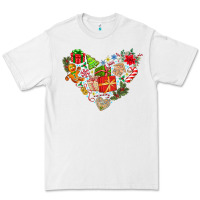White merry Christmas heart Premium Tee - CowhideDigitalArt