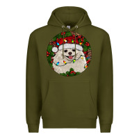 Army Green Christmas pomeranian Premium Hoodie - RanaPortraitStore