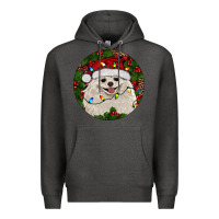 Charcoal Heather Christmas pomeranian Premium Hoodie - RanaPortraitStore