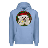 Colony Blue Christmas pomeranian Premium Hoodie - RanaPortraitStore
