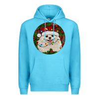 Ocean Blue Christmas pomeranian Premium Hoodie - RanaPortraitStore