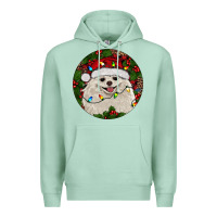 Seafoam Christmas pomeranian Premium Hoodie - RanaPortraitStore