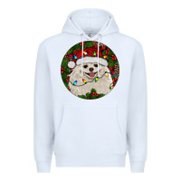White Christmas pomeranian Premium Hoodie - RanaPortraitStore