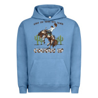 Pigment Pebble Blue when the going gets tough cowboy up Urban Hoodie - MaliasSmallBusiness