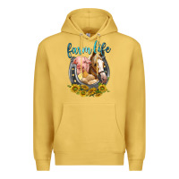 Antique Gold chicken pig horse farm life Premium Hoodie - texasbilliewilder