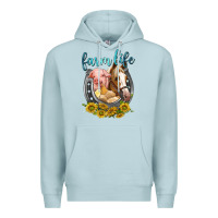 Blue Mist chicken pig horse farm life Premium Hoodie - texasbilliewilder