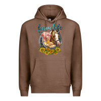 Chestnut chicken pig horse farm life Premium Hoodie - texasbilliewilder