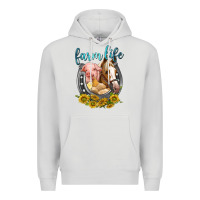 Dove Grey chicken pig horse farm life Premium Hoodie - texasbilliewilder