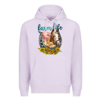 Lilac chicken pig horse farm life Premium Hoodie - texasbilliewilder