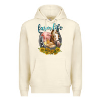 Sandshell chicken pig horse farm life Premium Hoodie - texasbilliewilder