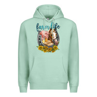 Seafoam chicken pig horse farm life Premium Hoodie - texasbilliewilder