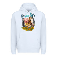 White chicken pig horse farm life Premium Hoodie - texasbilliewilder