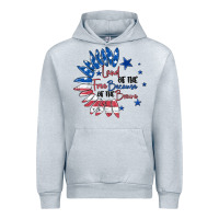 Heather Grey land of the free because of the brave Urban Hoodie - MaliasSmallBusiness