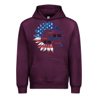 Mauve Wine land of the free because of the brave Urban Hoodie - MaliasSmallBusiness