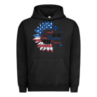 Pigment Black land of the free because of the brave Urban Hoodie - MaliasSmallBusiness