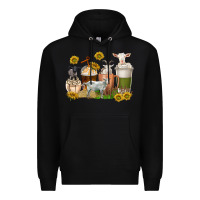 Black coffee cups goats Premium Hoodie - texasbilliewilder