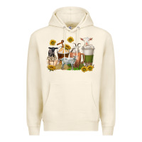 Tofu coffee cups goats Premium Hoodie - texasbilliewilder