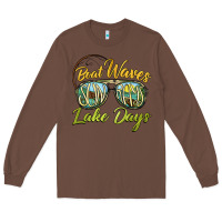 Chestnut boat waves sun rays lake days Long Sleeve Tee - BarkalooDesign