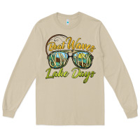 Mushroom boat waves sun rays lake days Long Sleeve Tee - BarkalooDesign