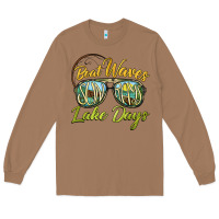 Toasted Coconut boat waves sun rays lake days Long Sleeve Tee - BarkalooDesign