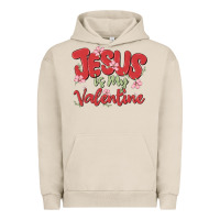 Pigment French Oak jesus is my valentine Urban Hoodie - MaliasSmallBusiness