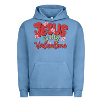 Pigment Pebble Blue jesus is my valentine Urban Hoodie - MaliasSmallBusiness