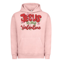 Pigment Salmon jesus is my valentine Urban Hoodie - MaliasSmallBusiness