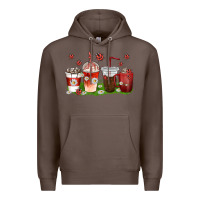 Coffee coffee cups lady bug with daisies Premium Hoodie - texasbilliewilder
