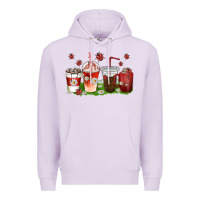 Lilac coffee cups lady bug with daisies Premium Hoodie - texasbilliewilder