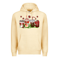 Pina Colada coffee cups lady bug with daisies Premium Hoodie - texasbilliewilder