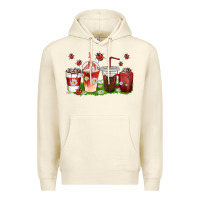 Sandshell coffee cups lady bug with daisies Premium Hoodie - texasbilliewilder