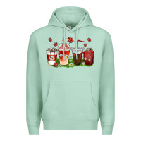 Seafoam coffee cups lady bug with daisies Premium Hoodie - texasbilliewilder