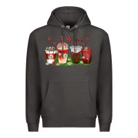 Smoke coffee cups lady bug with daisies Premium Hoodie - texasbilliewilder
