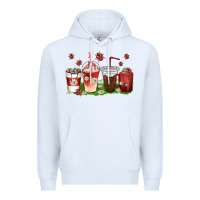 White coffee cups lady bug with daisies Premium Hoodie - texasbilliewilder
