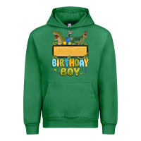 Emerald customized dinosaur birthday boy Urban Hoodie - MaliasSmallBusiness